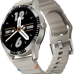 Fire-Boltt Talk Bluetooth Calling Smartwatch, 1.39" TFT Display with Dual Button, Hands On Voice Assistance, 120 Sports Modes, in Built Mic & Speaker (Talk, Beige)-0