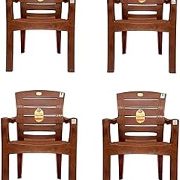 Anmol Moulded Jaguar High Back Chair - Set of 4, Brown, 200kg Capacity, 3-Year Warranty, Strong Structure (Shree Ganesh Online Original Seller)-image-36