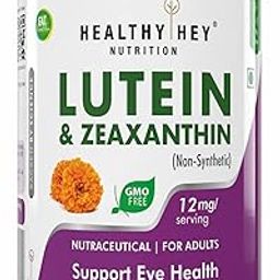 HealthyHey Nutrition Natural Lutein 10mg with 2mg Zeaxanthin - Support Eye Health - 60 Veg. Capsules-image-97