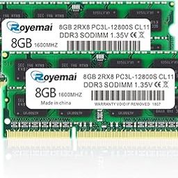 DUOMEIQI 16GB (2 X 8GB) DDR3/DDR3L 1600MHz Sodimm 2RX8 PC3/PC3L-12800S 204pin 1.35v / 1.5v CL11 Unbuffered Non-ECC Dual Channel Notebook Memory Laptop RAM Module for Intel AMD and Mac System-image-13