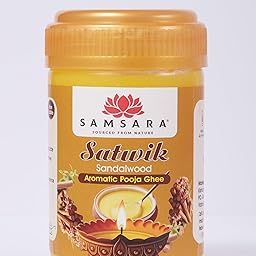 Satwik Aromatic Pooja Ghee by Samsara | Chandan 400 ml | Premium Ghee for Diya & Lamp | Ideal for Daily Puja, Festivals & Rituals | Scented Ghee for Wicks with Two Divine Aromas | Non Edible |-image-10