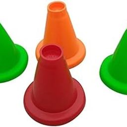 GOLS Cricket Batting Tee I Cone Marker I Rubber Sports Batting Tees Rubber Cone Ground Mini Markers Cricket Batting Tee Marking Cone Cones Marker Pack of 2-0