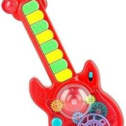 Battery-Operated Guitar Musical Toy - Interactive Play Guitar with Sound and Lights for Kids-image-59