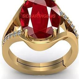 Natural Certified Unheated Untreatet 18.00 Ratti A+ Quality Natural Burma Ruby Manik Gemstone Ring for Women's and Men's (Lab Certified)-3