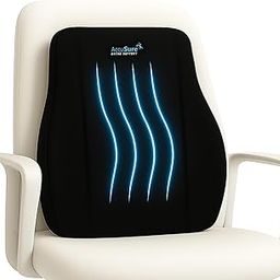 AccuSure R101 Orthopedic Back Rest Cushion – Lumbar Support Pillow for Office Chair, Car & Home | Ergonomic Back Support for Pain Relief, Spine Alignment & Posture Correction | Memory Foam Design-0