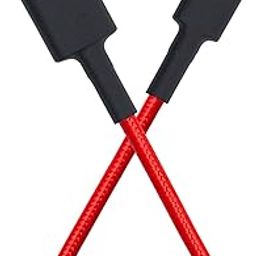 MI Braided Type C 100cm Cable Red|Supports upto 22.5 fast charging|Tangle free Sturdy built with kevlar protection|Supports all mobiles & accessories with type C Input|Toughened Joints-0