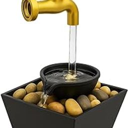 OSFT Floating LED Water Tap Fountain – Magic Illusion Tabletop Waterfall with Flowing LED Light & Decorative Stones | Indoor Home Décor for Bedroom, Office, Living Room | Relaxing Gift Idea-image-95