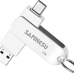 SANKESU USB C Flash Drive 1TB- USB C Thumb Drive 3.1 OTG Thumb Drive 360° Rotation with Type-A & Type-C Port,Dual USB C Drive for Android Phone,MacBook/PC/Laptop/Tablet-0