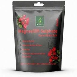JAINIK Magnesium Sulphate Epsom Salt For Muscle Relief, Relieves Aches Pain,Bath salt for Relaxation,Refreshing Body,Joint Soreness and Tired Muscles, 1000gm (Rose_1000 g.)-image-90