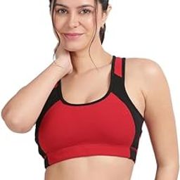 1051 Racer Back Non-Wired, Padded Full Coverage Sports Bra for Womens -Medium to High Impact Gym/Workout Slip-on Bra -200 GSM Cotton|Spandex - All Day Comfort Bra-19