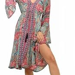KE Kanha Exports Women Dress | Beach wear Dress for Women| Latest Stylish | Dresses for Woman | Summer Outfit | Unique Border Design Tassel Stretchable with Adjustable Drawstring fit and Flare-image-36