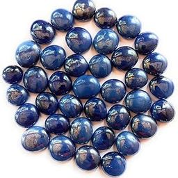 OhhSome [1KG] Blue Milky Glass Pebbles/gravels/Stone/Beads for Aquarium Table vase Fountain-image-55