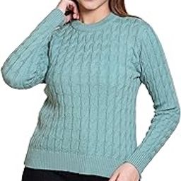 Winter Wear Trendy Regular Fit/Round Neck/Full Sleeve/Cotton Acrylic Sweater for Women's and Girls-image-93