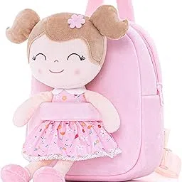 Kids Backpacks Girls Backpack Plush Bags Diaper Bag Backpack with Floral Doll Pink 9", A061 Flower Pink Backpack, 9", Rucksack Backpacks-image-50