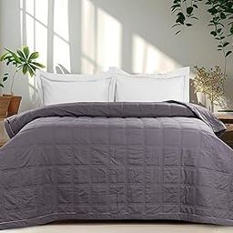 LAHOME Ac Comforter Double Bed Ac Blanket 320Gsm | Microfiber King Size Ac Quilt Comforter (320 GSM, 225 x 250 cm, Charcol Grey)-image-51