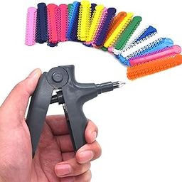 Angzhili Dental Orthodontic Ligature Ties Multi-color 1040pcs and Orthodontic Ligature Gun Gray,Braces Rubber Band Tool-picture-24