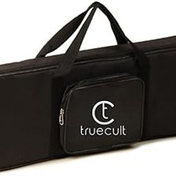 True Cult Polyester Keyboard Bag Compatible with 37 Keys Yamaha & Casio Pss-E30,Pss-F30 Padded Quality with Dust Cover (Black)-9