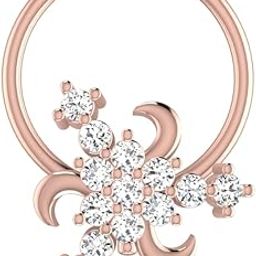 avsar 18K Rose Gold & Certified Diamond Nosering For Women's/Girls | Stylish & Elegant | AVNO144PA-picture-25