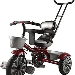 JoyRide TrikeMaster 360 Reversible Seat SmartTrike for Kids 1 to 5 Years, Double Leather Seat,Safety Belt, Guardrail, Handle, Easy Storage (Red)-image-58