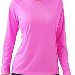 Women's UPF 50+ Sun Protection Long Sleeve Shirts Rash Guard Shirts Quick Dry Lightweight Hiking Shirts Strawberrry Moon Size L, Strawberrry Moon, Large-image-31