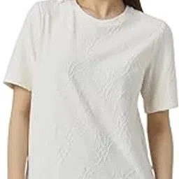 van heusen Women's Solid Regular Fit T-Shirt-picture-0