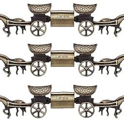 Arena Heavy Designer Aluminum Brass Antique Curtain Holder | Parda Holder for Door and Window 1 Inch Rod Curtain Brackets Set (Pack of 6)-image-34