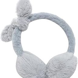 ANESHA Womens Ear Muffs - Winter Ear Warmers/Covers - Cable Knit Furry Fleece Earmuffs for Cold Weather Pack of 1 Blue Color-image-4