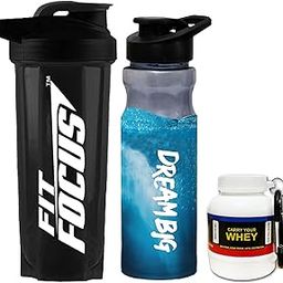 COOL INDIANS Ultimate Gym Combo Set for Men and Women Workout - Boost Your Workout with Gym Proetin Shaker, Water Sipper Bottle & Whey Container Bottle Sipper Bottle/Gym Shaker/Whey Loader (White)-image-7