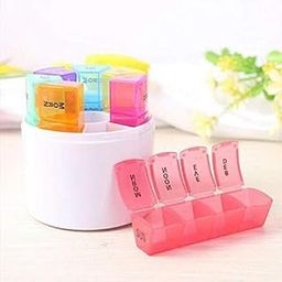 Artnery Pill Organizer, Pill Case 7 Day 4 Modes (Morning, Noon, Evening, Bed) Style Pill Medicine Kit Tablet Pillbox Dispenser Organizer Case-7