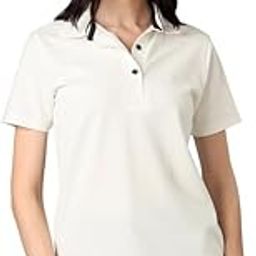 Fabcurate Exclusive White Polo T-Shirt for Women| Versatile Casual & Formal Wear | Stretch Cotton, Collar Neck, Short Sleeves | Non-Transparent, Comfortable & Stylish-39