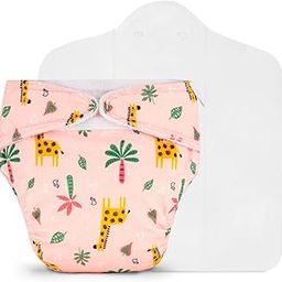 SuperBottoms Freesize UNO SuperSoft Cloth Diaper (with Velcro) | Reusable, Adjustable Cloth Diaper for Babies | Dry Feel Comfort | Fits from 3 Months to 3 Years | Washable & Rash-Free | Sunset Safari-9