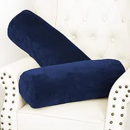 Mom's Moon Cervical Neck Roll Microfiber Pillow, Bolster Pillow, Round Neck Pillows Support for Sleeping | Bolster Pillow for Bed, Legs, Back and Yoga (10x25 Inch, Dark Blue)-image-44