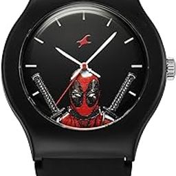Deadpool Wolverine Quartz Analog Black Dial with Black Silicone Strap Watch for Unisex-18