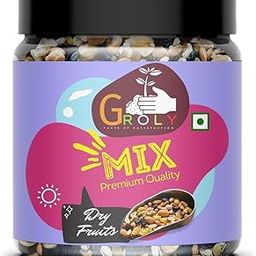 Groly Organic Mixed Nuts and Dry Fruit - Healthy Mix Of Almonds Cashews Pistachios Dried Blueberries and Raisins, Healthy Snack for all | Resealable Pouch (250 gram)-image-4