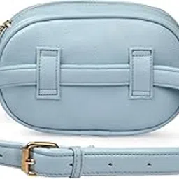 PU Waist Pack Travel Handy Hiking Zip Pouch Document Money Phone Belt Sport Bag for Men and Women and Adult | Blue | dazzy Light Sky Side Girl Waist Bag-picture-17