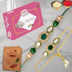 AWANI TRENDS Rakhi Set for Bhaiya and Bhabhi. Rakhi for Bhaiya Bhabhi With Kaju Katli Gift Pack-image-33