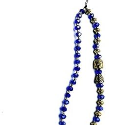 Buddha Themed Handmade Phone Charm With Crystal Beads and Golden Charms For Boys, Girls, Men, Women and Gender Neutral, free Size-28
