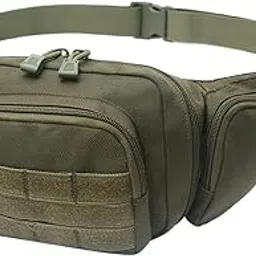 UJEAVETTE Outdoor Waist Shoulder Bag for Men Women Hiking Sling Chest Pack Crossbody Green-image-21