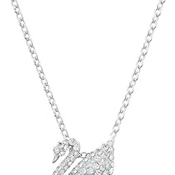 swarovski Crystal Authentic Iconic Swan Pendant Necklace, Small, Multi Colored, Rhodium Plated - Hypoallergenic Fancy Jewelry and Everyday Fashion Accessory - Nickel Free Sparkly Jewelry for Women-picture-12
