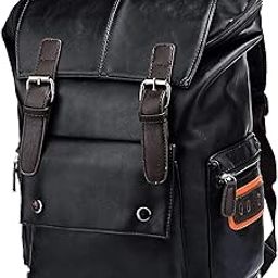 Vegan Leather Anti Theft Casual Laptop Backpack with 15.6 Inch Laptop Pocket-picture-36