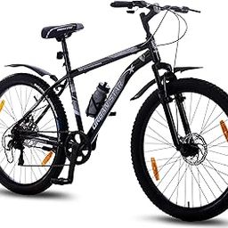 URBANSTAR Delta | 7 Speed | Dual DISC | Front Suspension | SEMI Fitted | for 13+ & Adults| 26 T Mountain Cycle-Multi Speed (7 Gear, Black, Only Front Suspension)-17