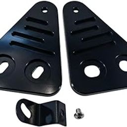 LOOM TREE® 2 Pieces Motorcycle Modification Parts Detachable Headlight Decoration Mount Black-3