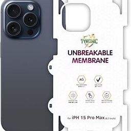Tykonic Matte Membrane Back Skin for Apple iPhone 15 Pro Max, Transparent Back Lamination for iPhone 15 Pro Max, Durable & Fingerprint-Resistant Protection-picture-2
