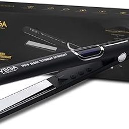 VEGA PROFESSIONAL Pro Sleek Titanium Straight Hair Straightener with 20 Sec Ultra Fast Heat Up, Adjustable Temperature Setting, 60min Auto Swtich-off, Overheating Protection for Salon, (VPPHS-02)-image-10