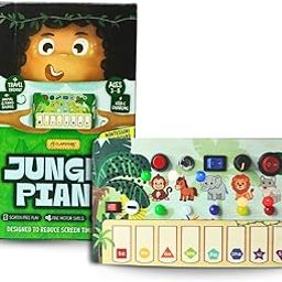 Clapstore Toys Jungle Piano Montessori Busy Board, Wooden Musical Sensory Toy for Toddlers Ages 3+, Encourages Musical Play, Fine Motor Skills, and Cognitive Development-image-16