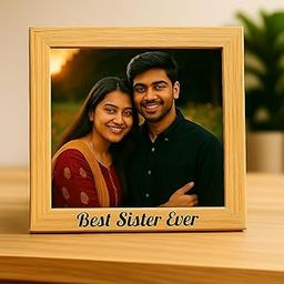 SINCE 7 STORE Gift for Sister from Brother – Custom Tabletop Photo Frame – Personalised Raksha Bandhan Gift – Upload Your Picture with Didi-image-29