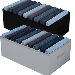 Kuber Industries Trouser Box | 9-Grid Closet Organizer | Clothes Organizer | Storage Box for Pants-Shirt-Sweaters-Bra Panty-Socks | Large | Pack of 2 | Multicolor-picture-23