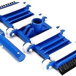 PooLKiT Swimming Pool Vacuum Head 14 Inch, Cleaner Flexible Brush Weighted Vacuum Head on Wheels with Side and Bottom Brushes All Kind of Pool Floor Cleaner, Suction Sweeper-picture-26