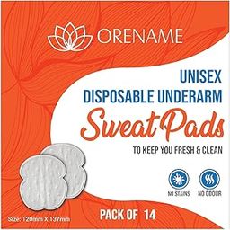 Disposable Underarm Sweat Pads for Women and Men Sweat Absorbent Stain Proof Odour Control Skin Friendly Safe on Fabrics Highly Absorbent Sweat Pads Cotton Anti Allergic (Pack of 14 Pcs)-0