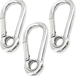 TEELLON Heavy Duty 8MM Spring Snap Hook/Eyelet Carabineer Clips for Quick Links Chain Accessories Tool Best for Key Ring,Chains,Ropes,Camping,Hiking ((Pack of 2), 8MM)-image-75